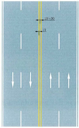 双黄实线禁止跨越对向车行道